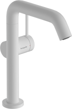 hansgrohe Tecturis S Basin Mixer 210 Fine CoolStart with Swivel Spout and Push-Open Waste Matt White
