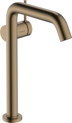 hansgrohe Tecturis S Basin Mixer 240 Fine CoolStart for Wash Bowls with Push-Open Waste Brushed Bronze