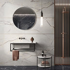 Flaviker Supreme Treasure Greylac Platinum Lux 60x120 with Supreme Evo Classic Marquinia installation