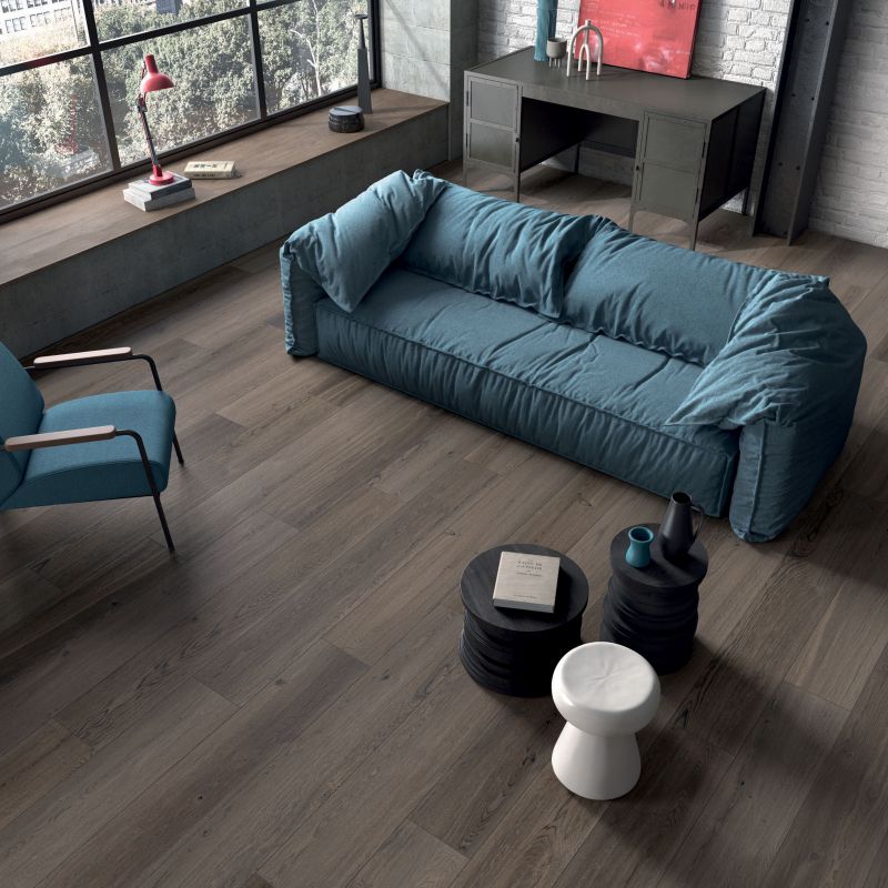 Poetry Wood Mud 26.5x180 living room lifestyle
