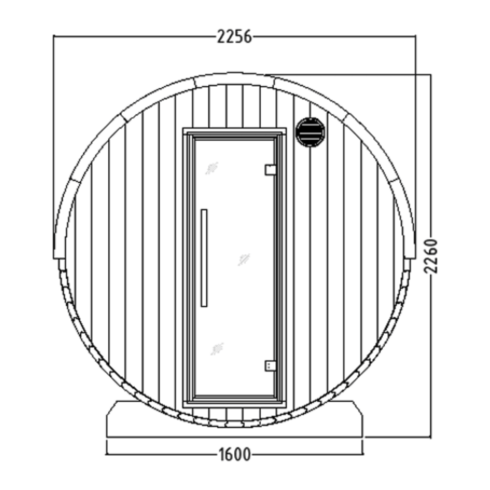 Harvia Kuusi 220 Barrel Sauna | KUUSI-220