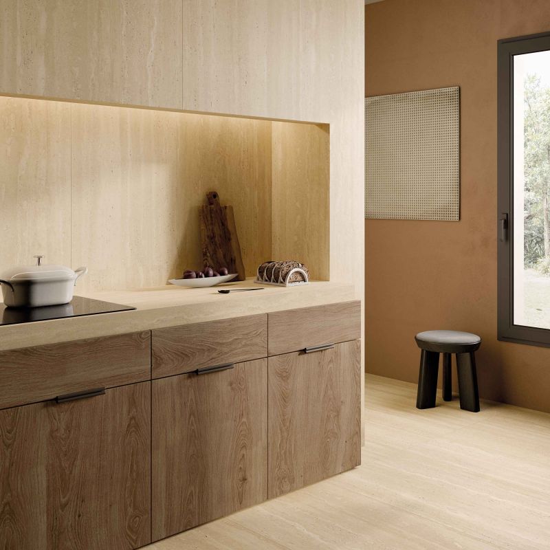 Sensi Roma Cream Naturale 120x280 and 60x120 lifestyle