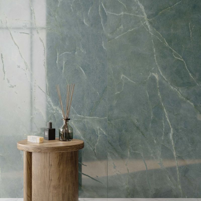 Sensi Nuance Sea Green Lux 3D 120x280 with Sensi 900 Carrara lifestyle