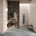 Flaviker Double Linear Beige Nat with Linear Mint 60x120 installation