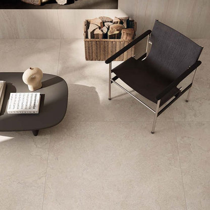 Flaviker Double Plain Beige Nat 120x120 with Linear Beige 120x280 installation