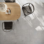 Flaviker Double Plain Grey Nat 80x80 with Materia Four Seasons Honey installation