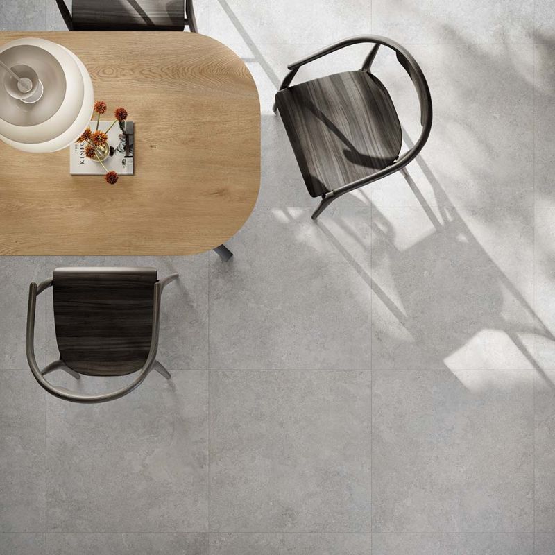 Flaviker Double Plain Grey Nat 80x80 with Materia Four Seasons Honey installation