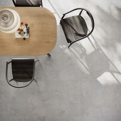 Flaviker Double Plain Grey Nat 80x80 with Materia Four Seasons Honey installation