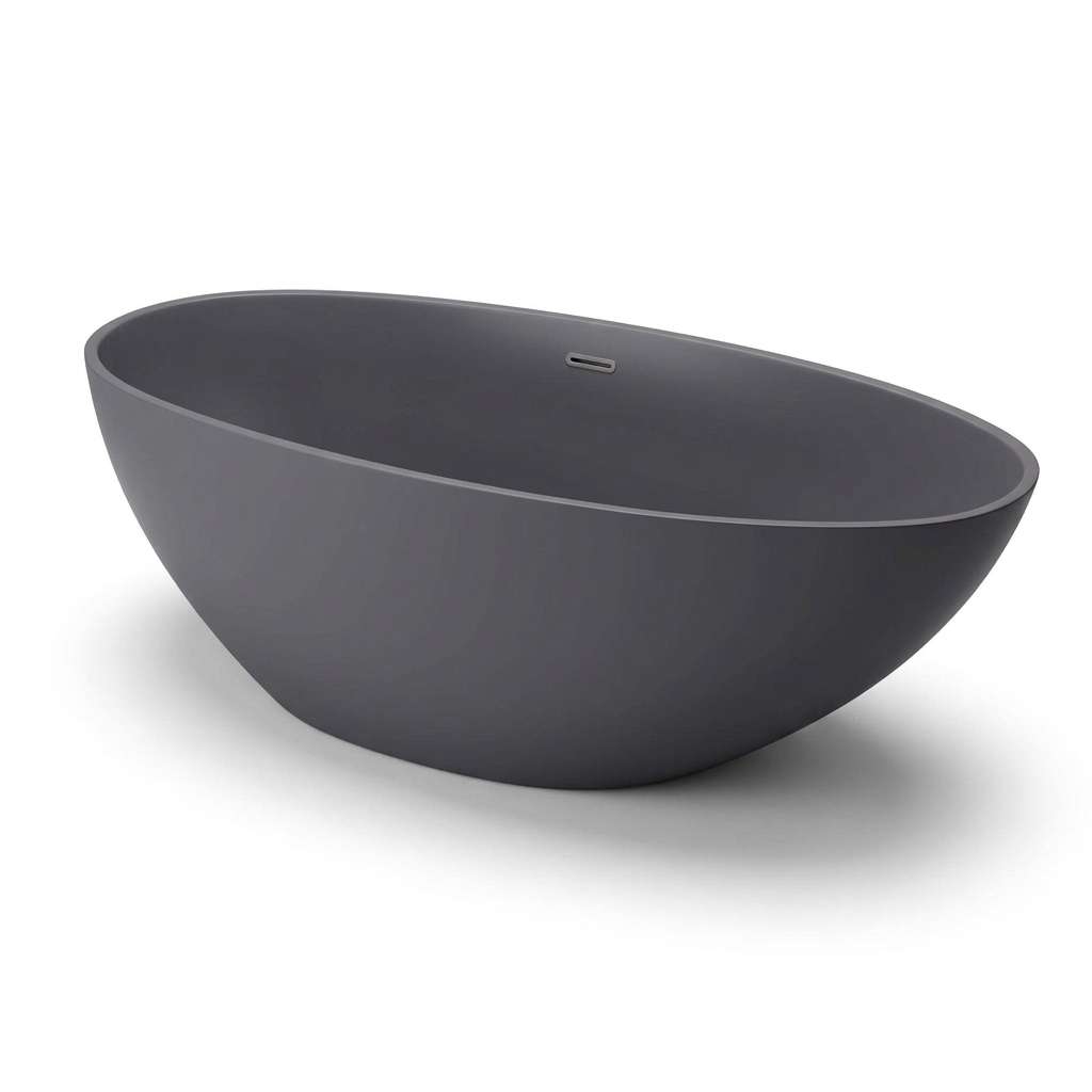 GREY Emporio Bagno Pera 160 Surface Freestanding Stone White & Colour Bath
