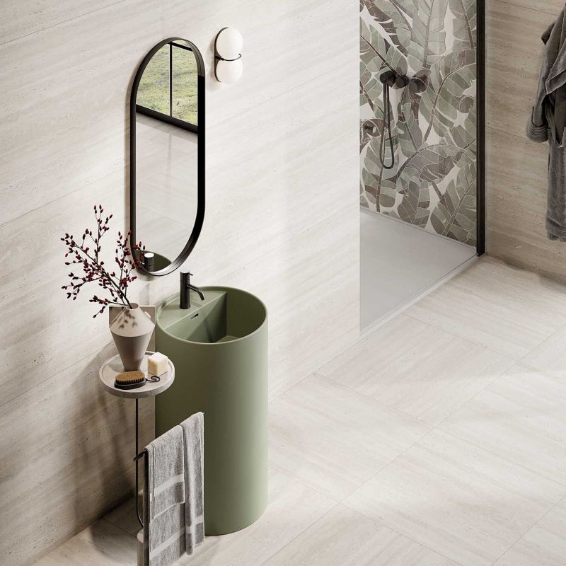 Sensi Roma White 80x160 and 80x80 lifestyle