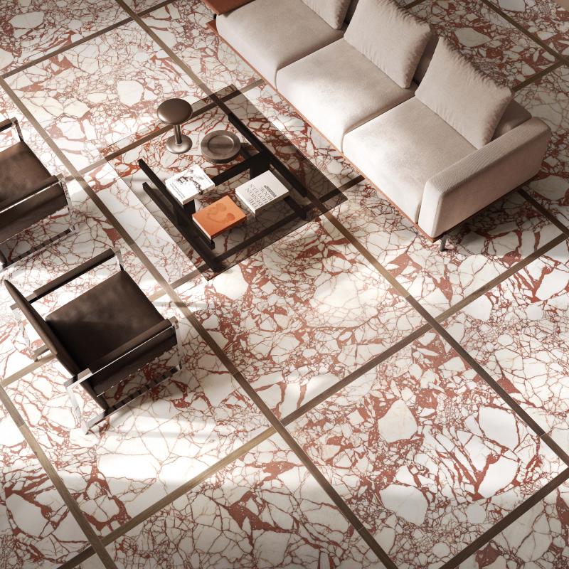 Flaviker Supreme Hedonism Calacatta Dante Lux 3D 120x280 installation