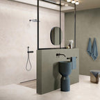 Flaviker Supreme Hedonism Pure Onyx Lux 60x120 with Palette Mud 60x120 installation