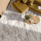 Flaviker Supreme Hedonism Quarzite Sky Lux 3D 120x120 with Four Seasons Honey 120x280 installation