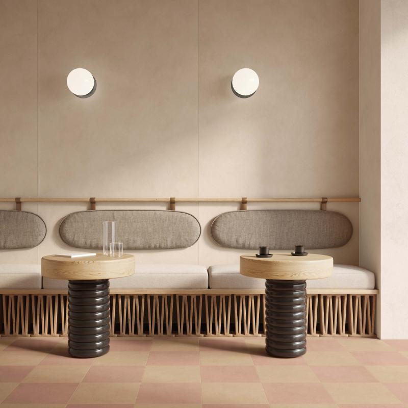 Flaviker Palette Cream 120x280 with Cotto and Mou 30x30 installation