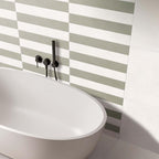 Flaviker Palette Milk 60x120 and 10x60 with Mud 10x60 installation