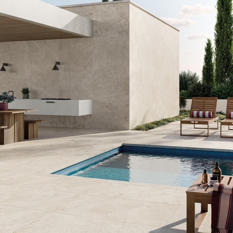 Sensi Roma Cross Ivory 120x280 with OUT.20 R11 60x120 lifestyle