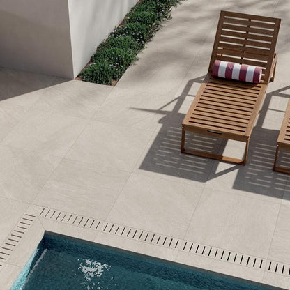 ABK Cliff Ivory OUT.20 R11 80x80 outdoor pool lifestyle