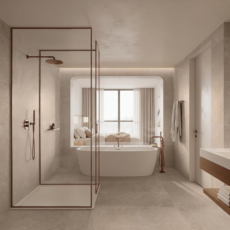 Flaviker Midi Melange Beige 60x120 installation