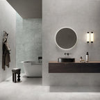 Flaviker Double Plain Grey Nat 80x160 and 80x80 with Mint 60x120 installation