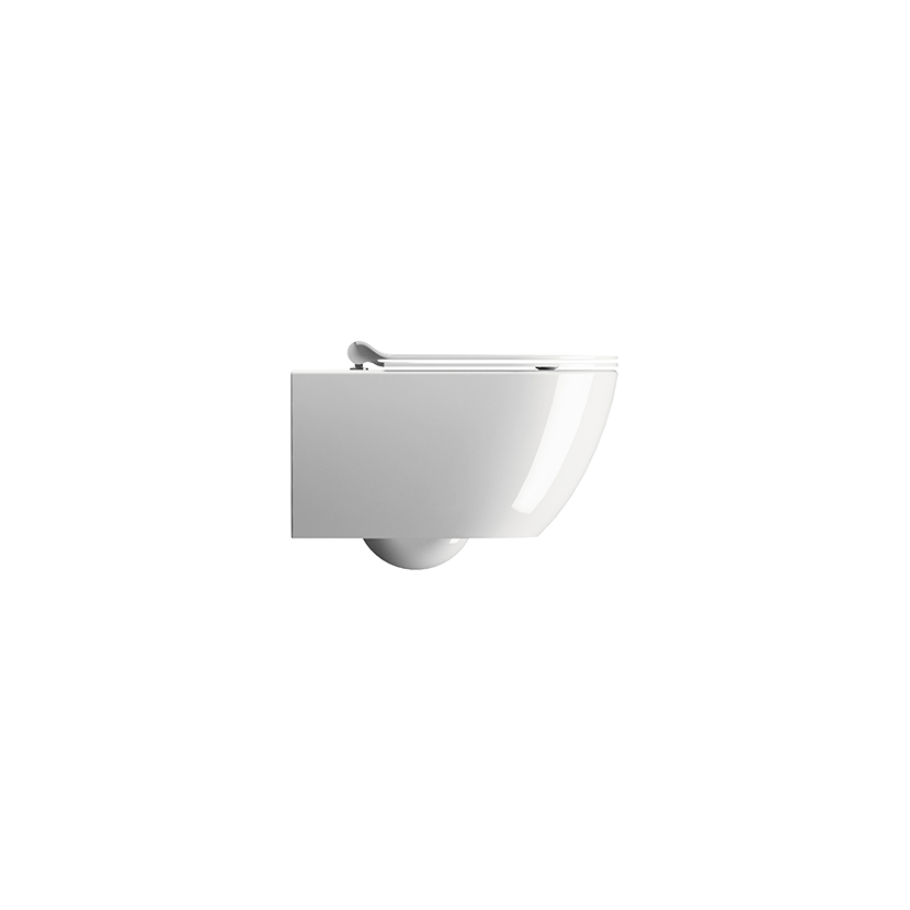 GSI Pura 55 rimless wall hung WC in gloss white