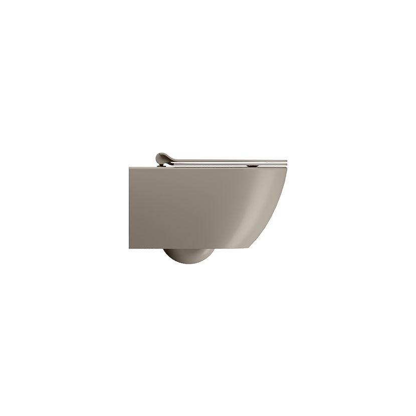 GSI Pura 55 rimless wall hung WC in matt tortora