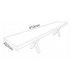Leopard Brass liquid metal bench, 910mm long