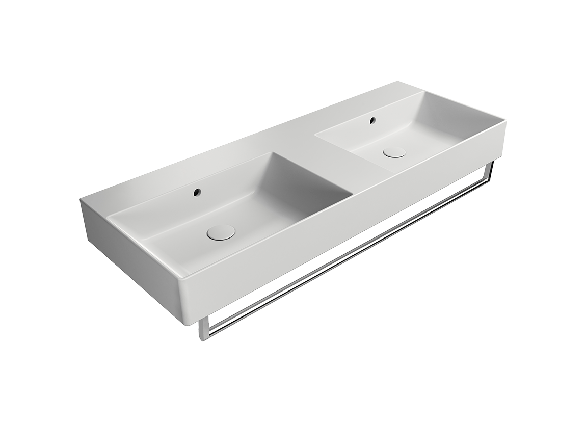 GSI Kube X 120 x 47 double basin in matt white