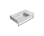 GSI Kube X 80 x 47 basin with right hand ledge in matt white