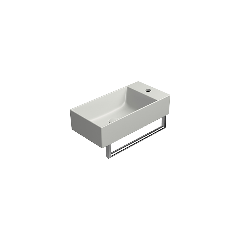 GSI Kube X 50 x 25 basin in matt cenere
