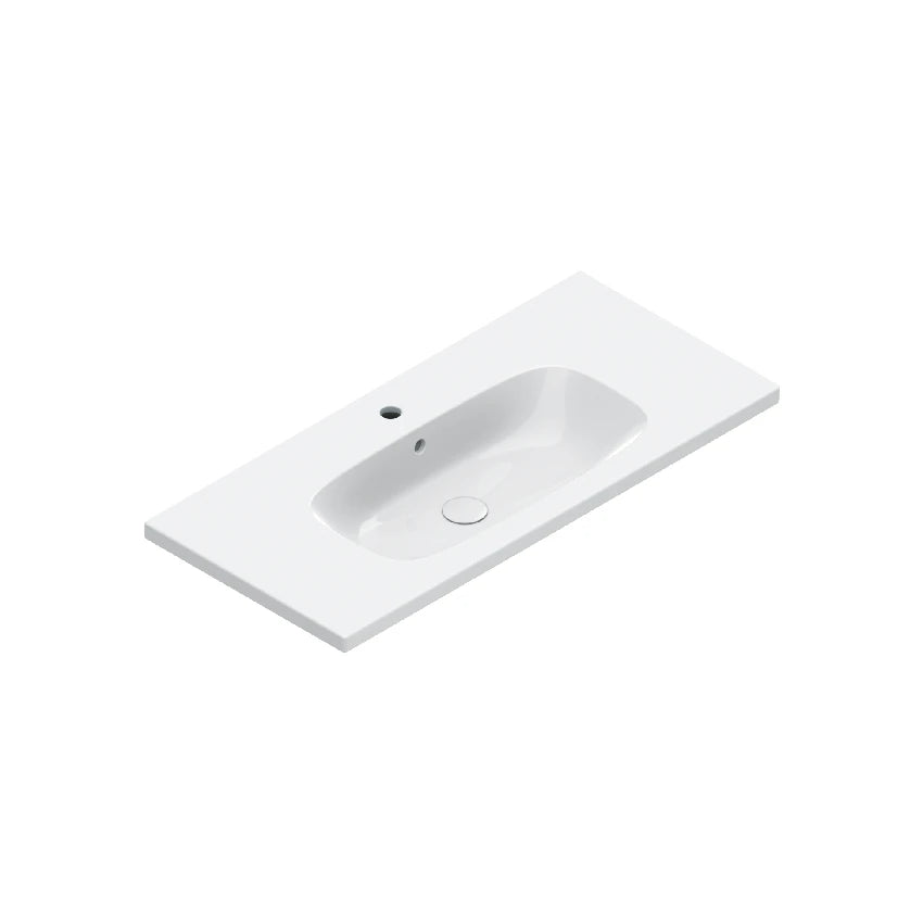 Catalano Alvea 100 basin in gloss white