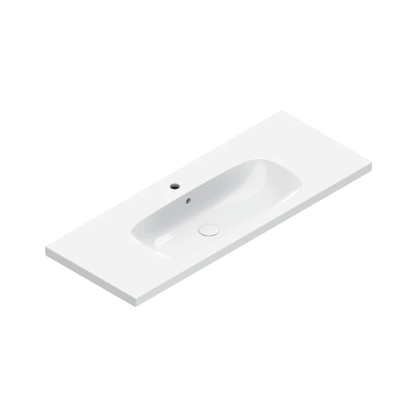 Catalano Alvea 120 basin in gloss white