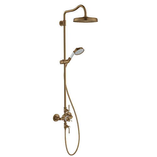 AXOR Montreux Showerpipe with thermostatic mixer and 1jet overhead shower 240 2