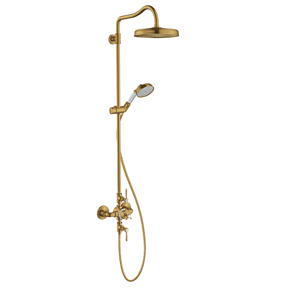 AXOR Montreux Showerpipe with thermostatic mixer and 1jet overhead shower 240 3