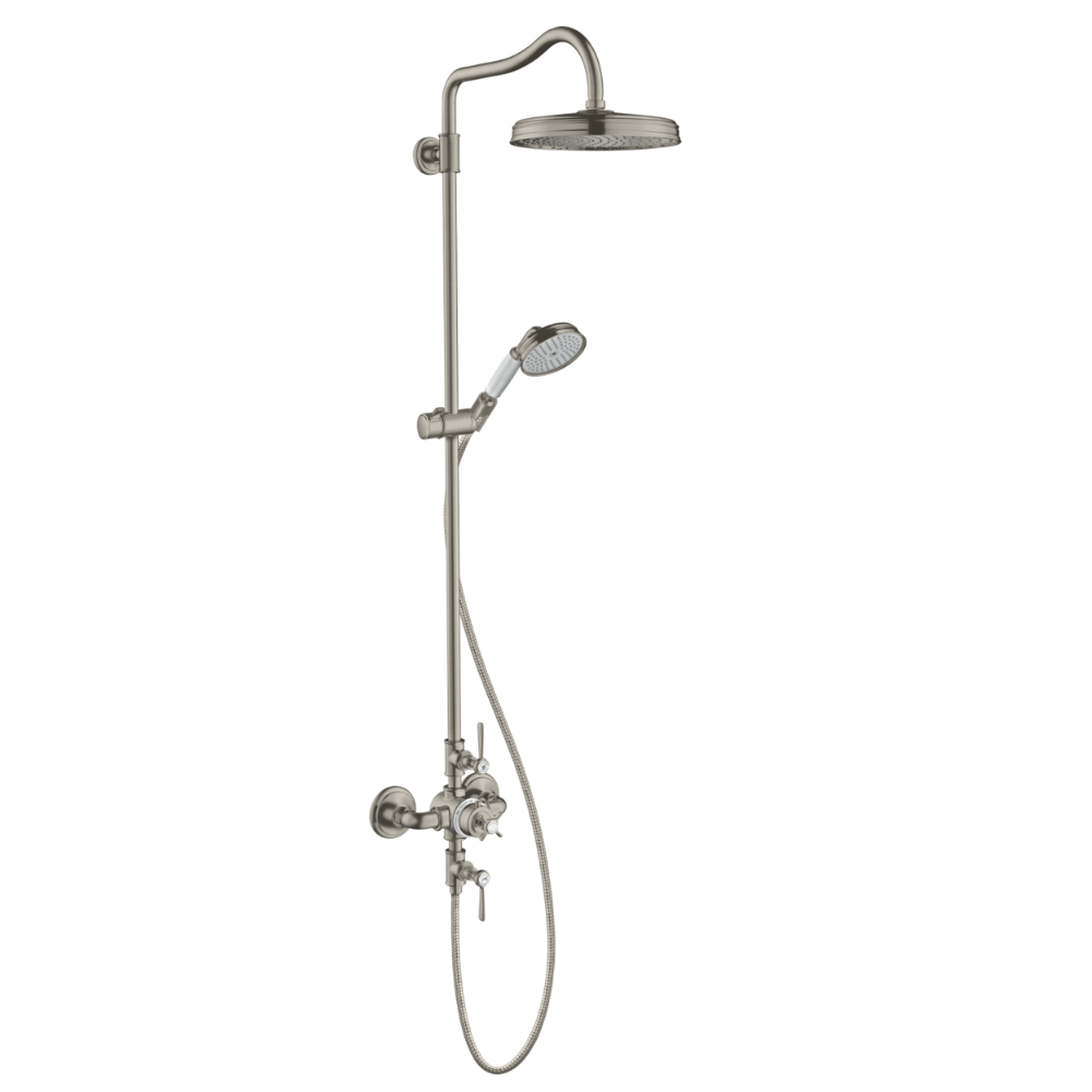 AXOR Montreux Showerpipe with thermostatic mixer and 1jet overhead shower 240 5