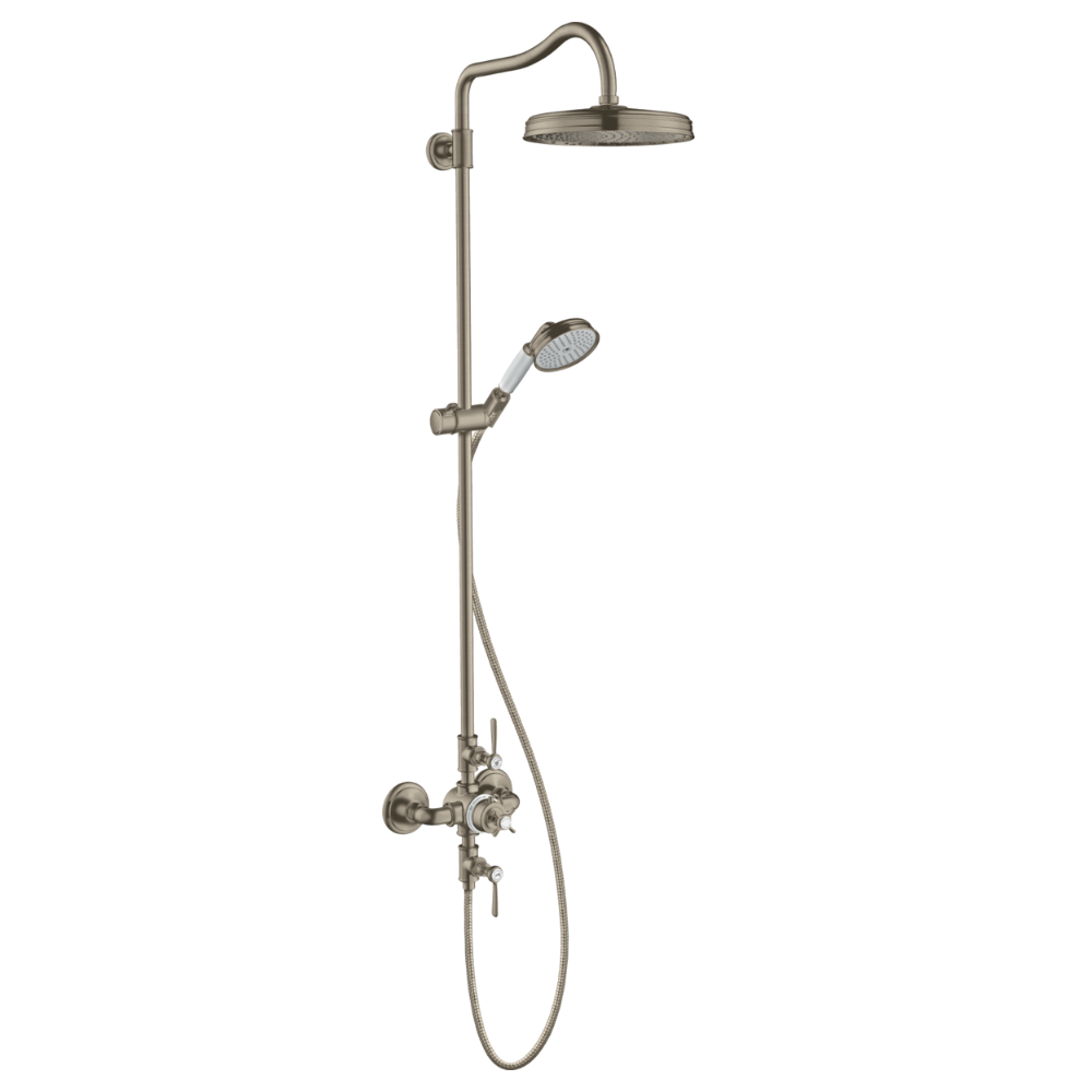 AXOR Montreux Showerpipe with thermostatic mixer and 1jet overhead shower 240 6