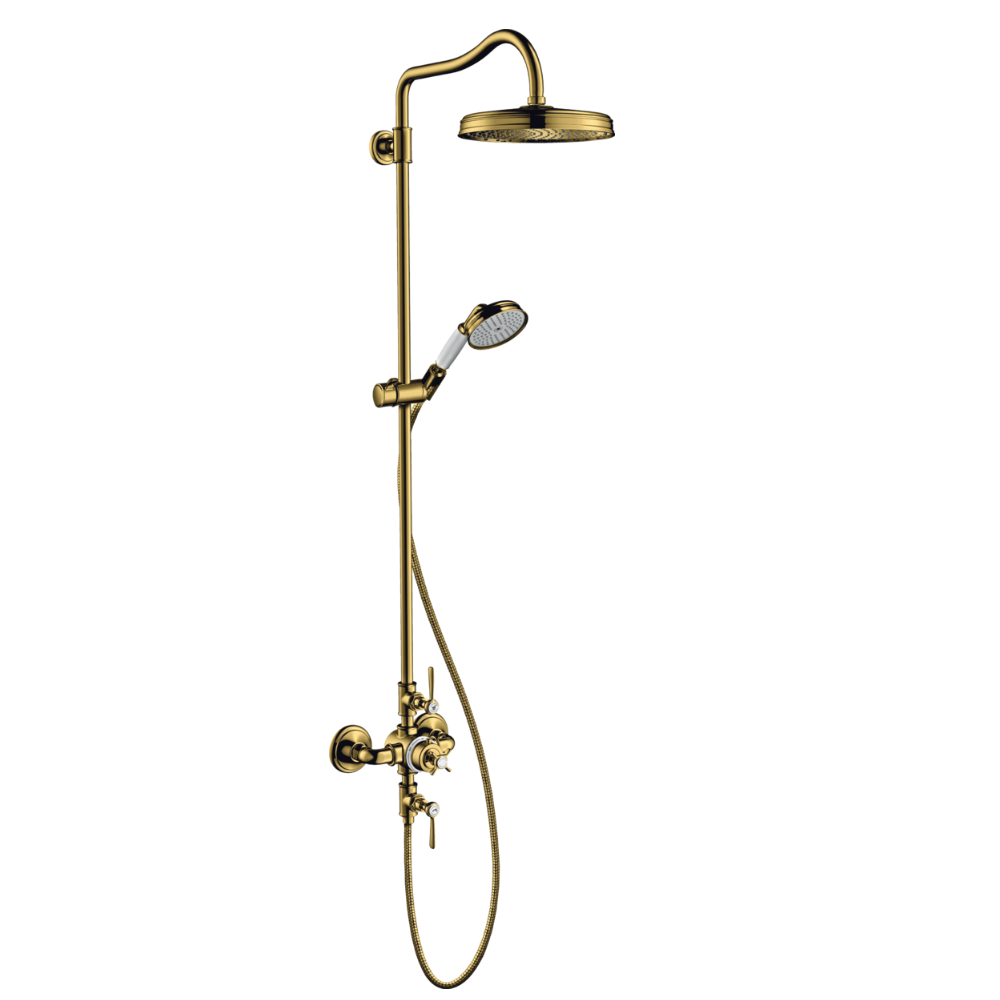 AXOR Montreux Showerpipe with thermostatic mixer and 1jet overhead shower 240 7