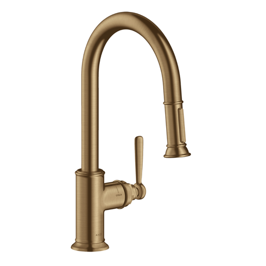 AXOR Montreux Single lever kitchen mixer 180 with pull-out spray
