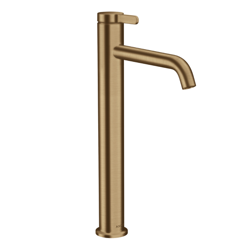 Bronze faucet on a white background