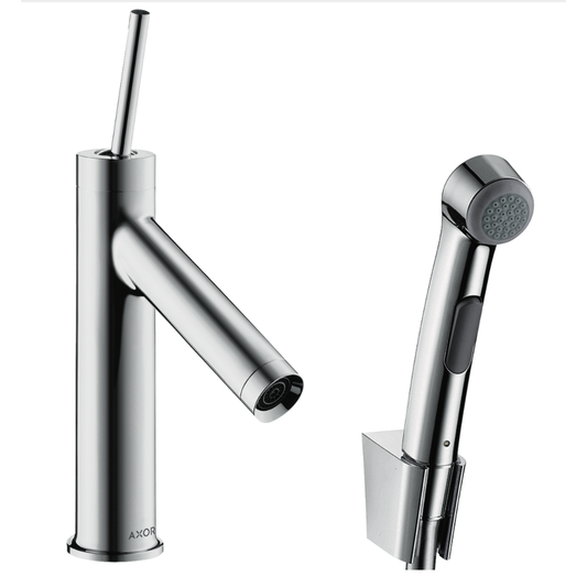 AXOR Starck Single lever basin mixer 90 with bidet 1jet shower spray and shower hose 1.6 m