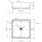 Ashton & Bentley Daphne Square Bathroom Basin dimensions
