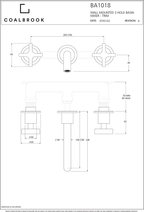 Coalbrook Bank 3TH Wall Mounted Basin Mixer with Boss (165mm Spout) BA1018