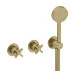 Coalbrook Bank Maestro concealed thermostatic shower with 2 way diverter and handshower in brushed brass, BA3054