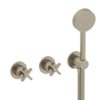 Coalbrook Bank Maestro concealed thermostatic shower with 2 way diverter and handshower in brushed nickel, BA3054