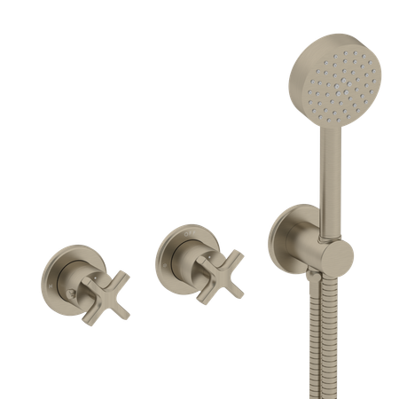 Coalbrook Bank Maestro concealed thermostatic shower with 2 way diverter and handshower in brushed nickel, BA3054