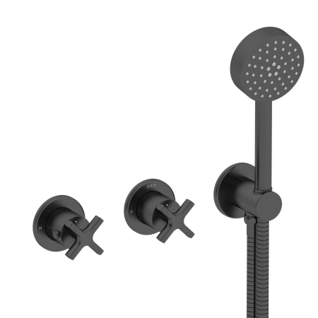 Coalbrook Bank Maestro concealed thermostatic shower with 2 way diverter and handshower in gunmetal, BA3054