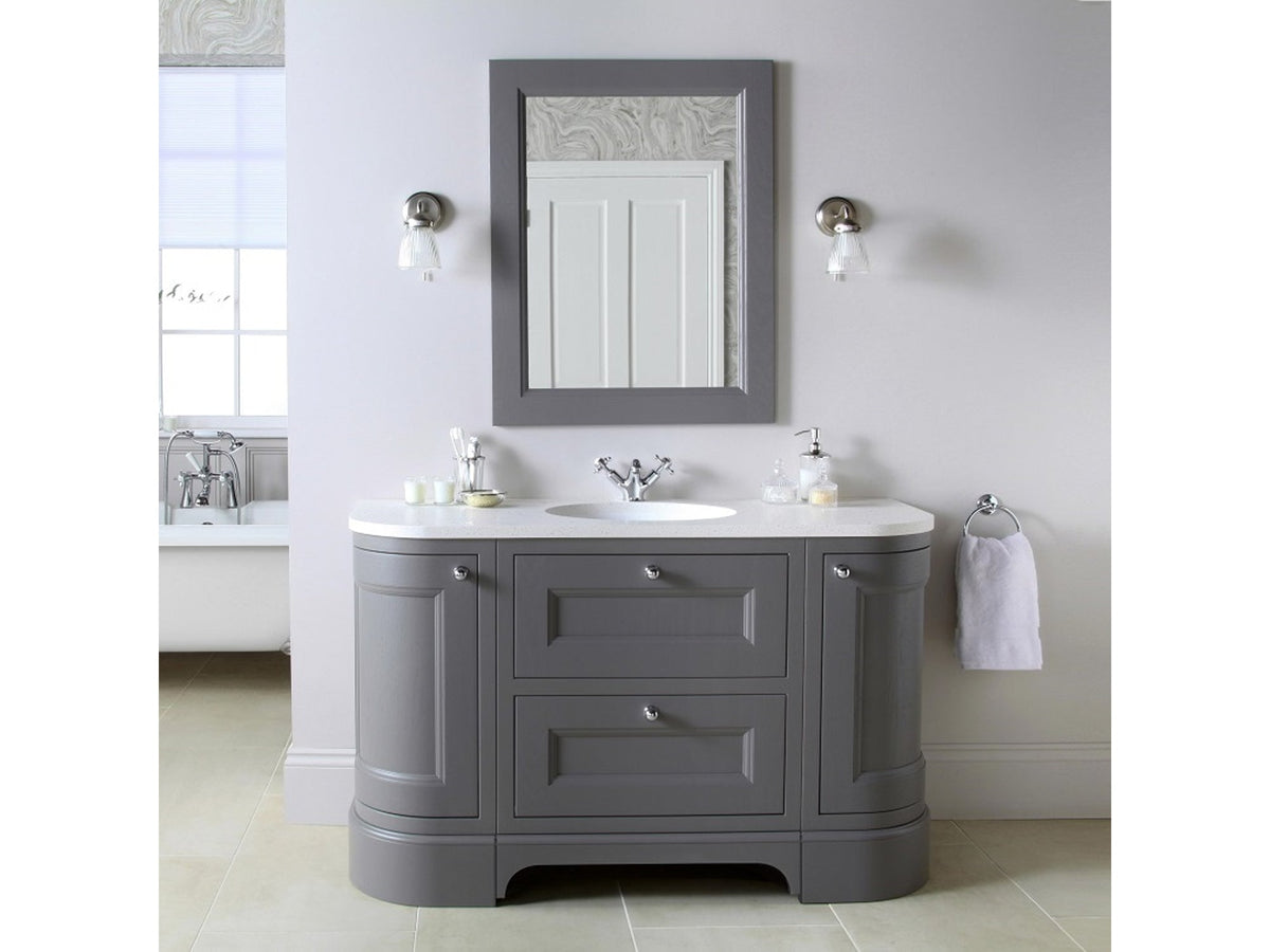 Burbidge Tetbury Curved 1340mm vanity unit with integrated basin