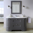 Burbidge Tetbury 1340mm Curved Vanity Unit with Solid Surface Worktop & Integrated Basin
