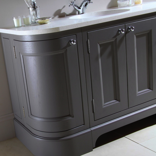 Burbidge Tetbury 1340mm Curved Vanity Unit with Solid Surface Worktop & Integrated Basin 2