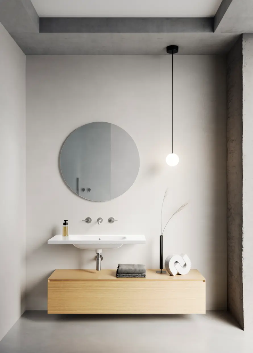 Catalano Alvea 100 basin in a bathroom