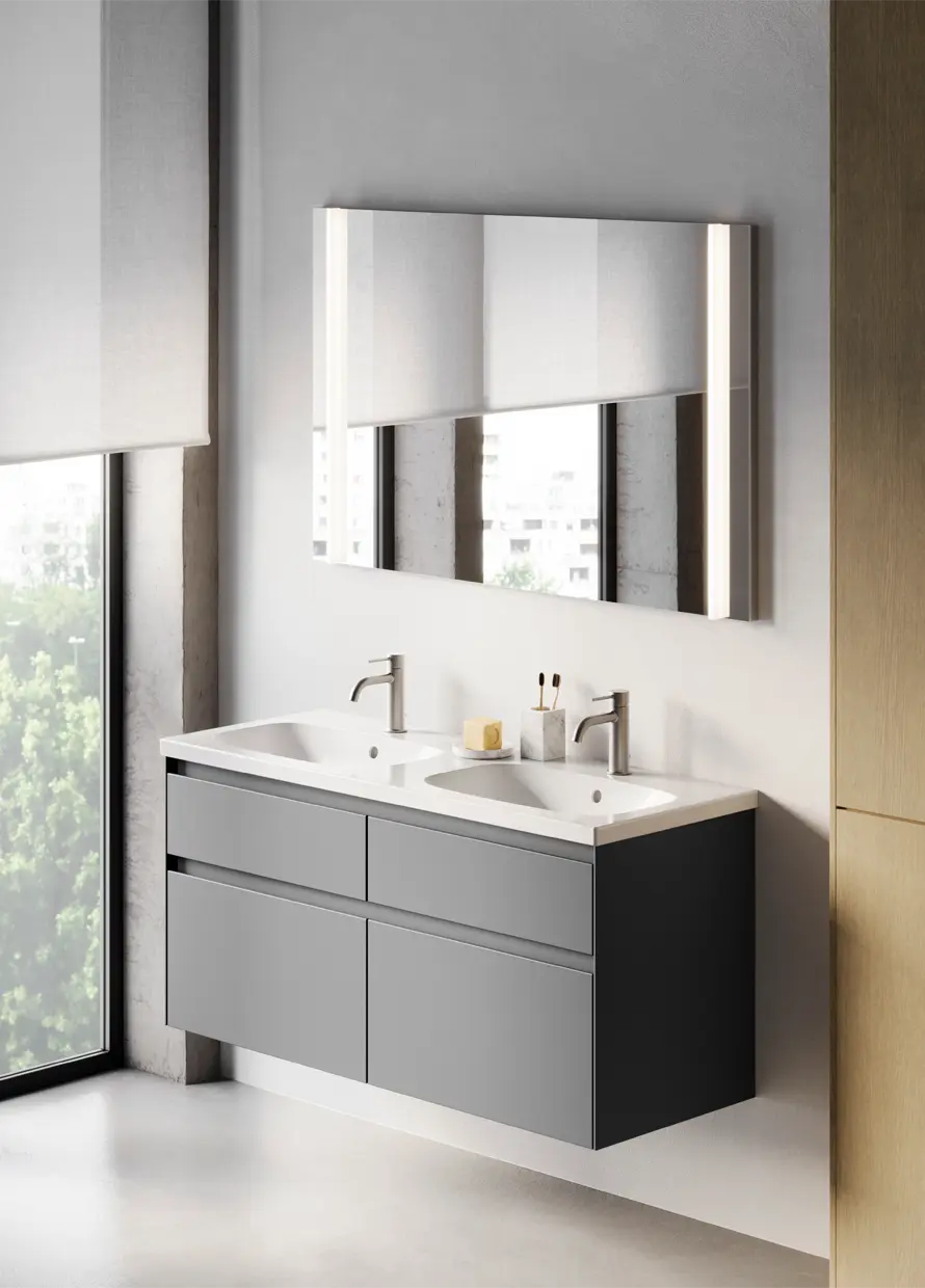 Catalano Alvea 120 double basin in a bathroom